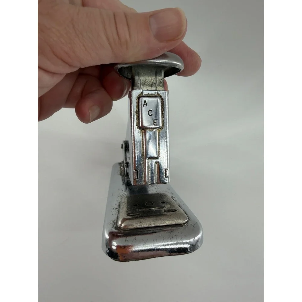 Ace Co. SCOUT Model No. 202 STAPLER Fastener Vintage Metal Made In USA
